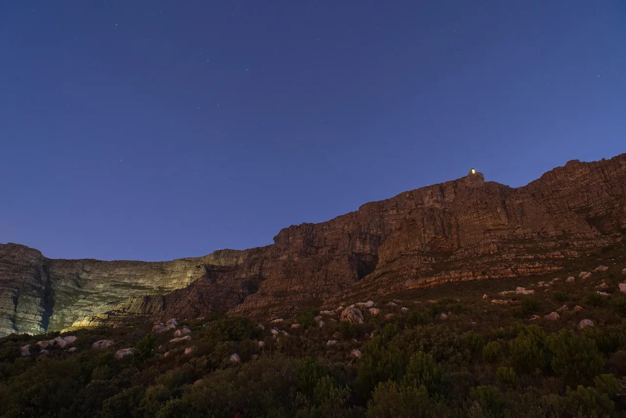 Les étoiles au-dessus de la montagne de la Table