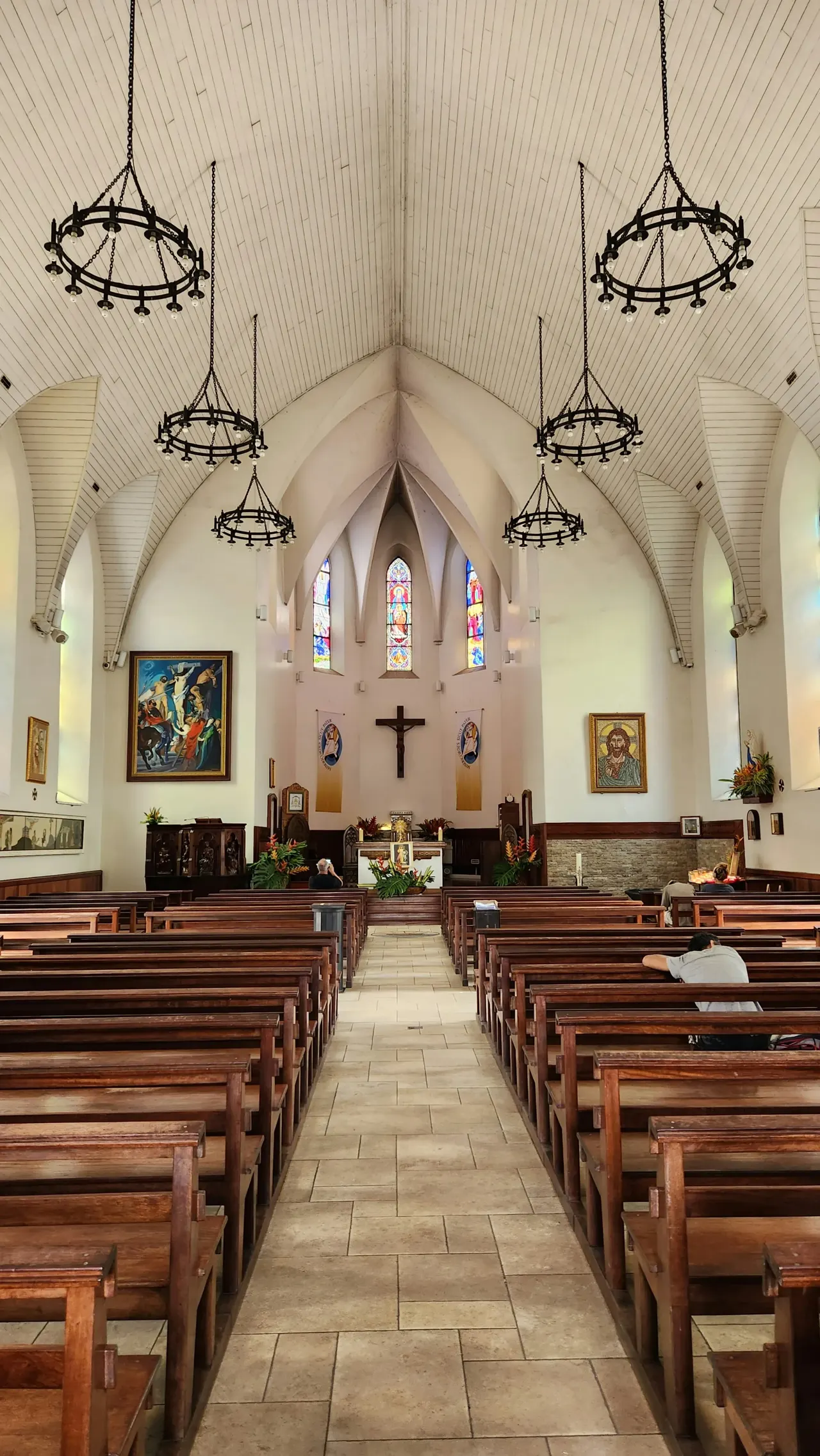 Intérieur d’une église à Papeete
