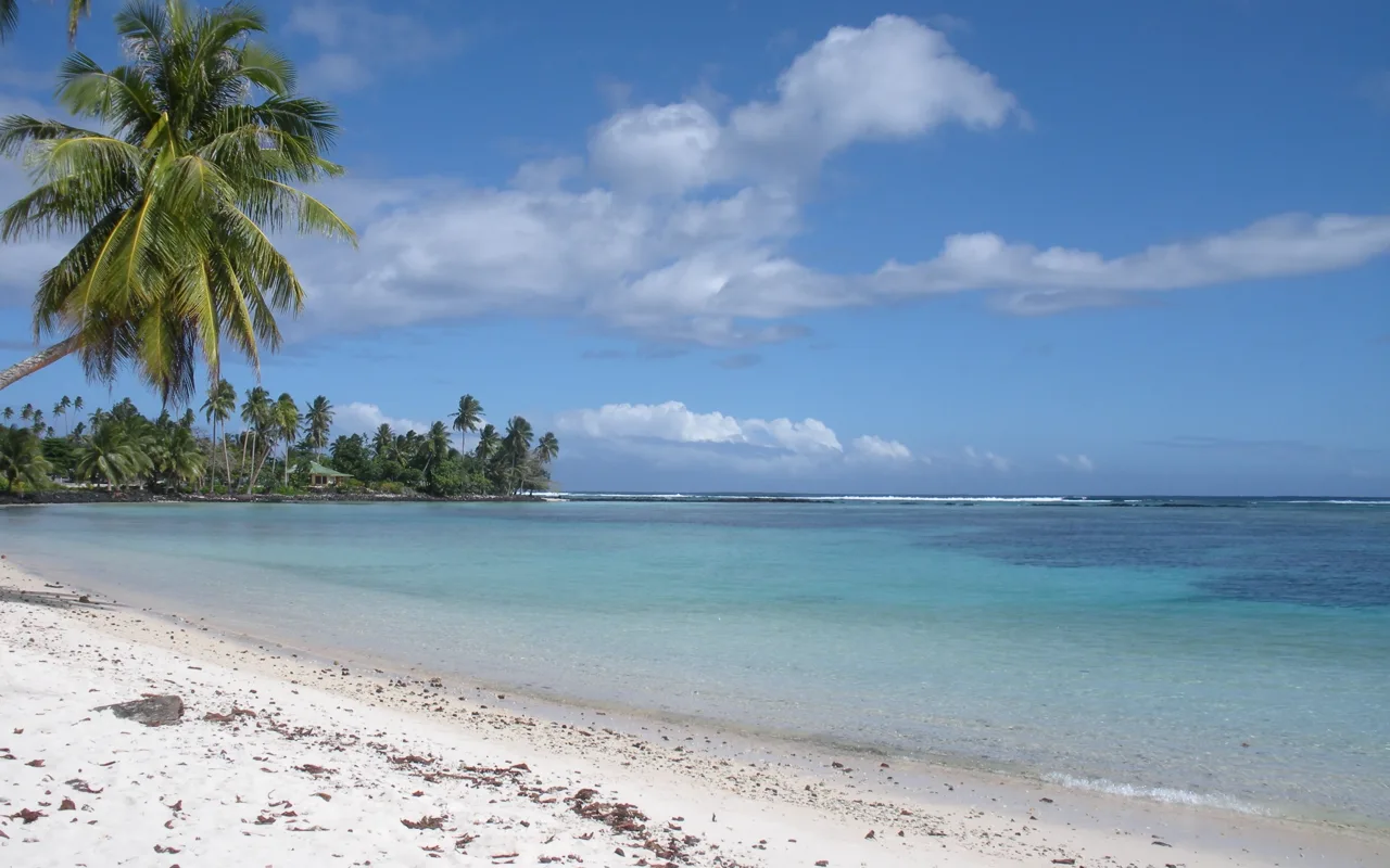 Une plage sur l’île d’Upolu, aux Samoa
