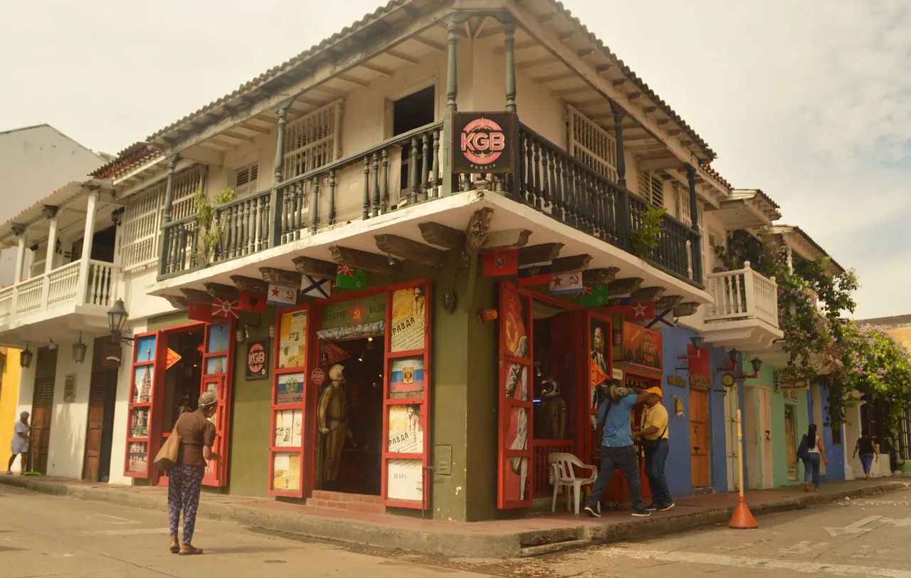 Une rue de Carthagène, en Colombie